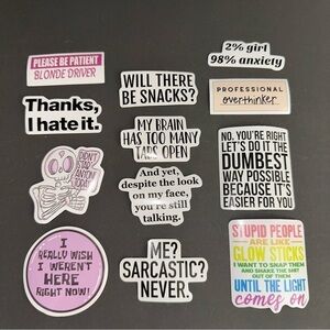 Sticker set #9 (sarcastic stickers)